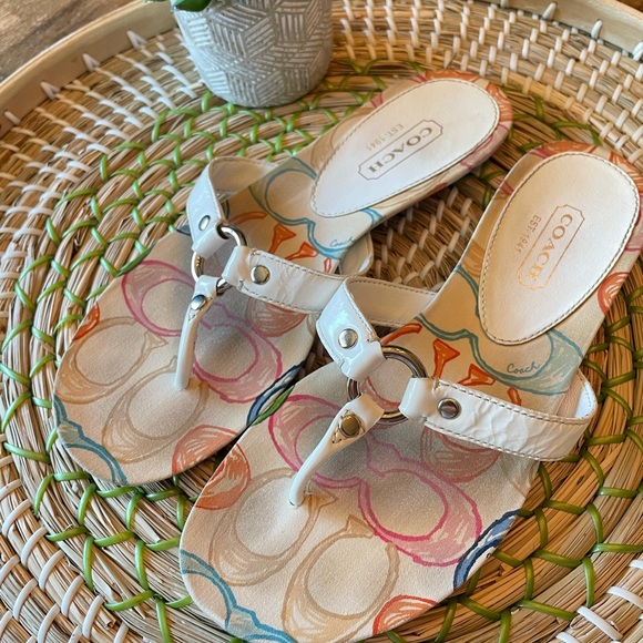 Coach Shoes - {COACH} “STARLA” White Patent Sandals